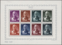 Portugal: 1945/1949, Complete Numeral Sets Of Four Different Souvenir Sheets, Wi - Neufs