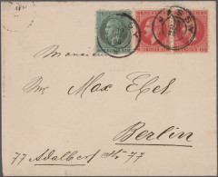 Romania: 1880/1892, Lot Of Four Covers Addressed To Max Ebel In Berlin (1), Resp - Covers & Documents