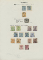 Sweden: 1855/1955 (ca.), Fine Used Collection On Pages, From 1855 8sk. Orange (b - Used Stamps