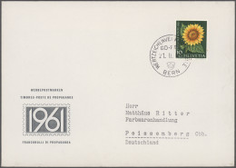 Schweiz: 1909/1996, Gute Partie Von Ca. 400 Belegen Mit Attraktiven Frankaturen, - Collections