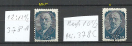 RUSSLAND RUSSIA 1929/1931 Michel 378 A (perf 12:12 1/2) + C (perf 10 1/2) Lenin */o - Otros & Sin Clasificación