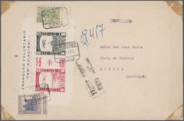 Spain: 1936/1938 Ten Covers From Spain To Portugal During The Civil War. - Autres & Non Classés