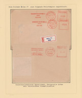 Czechoslowakia: 1945/1994, Meter Marks Of BRNO, Collection Of Covers/cards And P - Covers & Documents