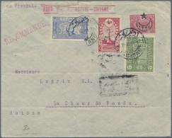 Turkey: 1900/1918 Collection Of 64 Covers, Picture Postcards And Postal Statione - Covers & Documents