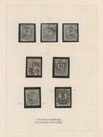 Hungary: 1874/1888: Collection Of About 780 Stamps And About 25 Covers, Postcard - Briefe U. Dokumente