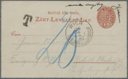 Hungary - Postal Stationary: 1889/1896, Lot Of Seven Used Letter Cards (three Wi - Postal Stationery
