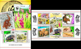 Guinea 2023, WWF On Stamps, Horan Guthan, Turtle, Roditors, 4val In BF +BF - Gorilla's