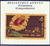 ETATS-UNIS - Tournesol, Helianthus Annuus - 1961 - Oblitéré - Usati