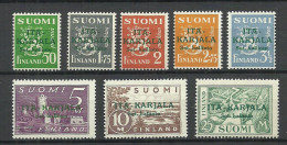 East KARELIA Ost - Karelien FINLAND FINNLAND 1941 Michel 8 - 15 MNH - Local Post Stamps