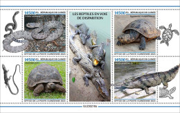 Guinea 2023, Animals, Reptiles, Snake, Turtle, Alligator, 4val In BF - Serpents