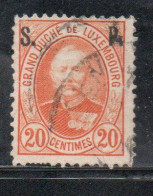 LUXEMBOURG LUSSEMBURGO 1891 1893 GRAND DUKE ADOLPHE SURCHARGE S.P. CENT. 20c USED USATO OBLITERE' - 1891 Adolphe De Face