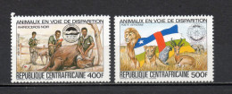 CENTRAFRIQUE PA N° 293D + 293E   NEUFS SANS CHARNIERE COTE 13.00€     ANIMAUX FAUNE - Centrafricaine (République)