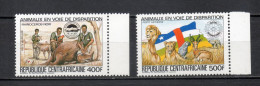 CENTRAFRIQUE PA N° 293D + 293E   NEUFS SANS CHARNIERE COTE 13.00€     ANIMAUX FAUNE - Centrafricaine (République)