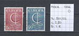 (TJ) Europa CEPT 1966 - Noorwegen YT 501/02 (gest./obl./used) - 1966