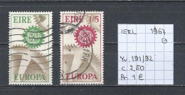 (TJ) Europa CEPT 1967 - Ierland YT 191/92 (gest./obl./used) - 1967