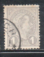 LUXEMBOURG LUSSEMBURGO 1895 GRAND DUKE ADOLPHE CENT. 1c USED USATA OBLITERE' - 1895 Adolphe Right-hand Side