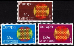 CYPRUS 1970 EUROPA. Complete Set, MNH - 1970