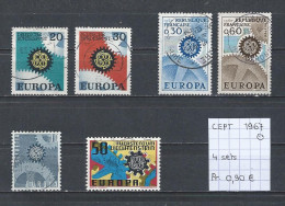 (TJ) Europa CEPT 1967 - 4 Sets (gest./obl./used) - 1967