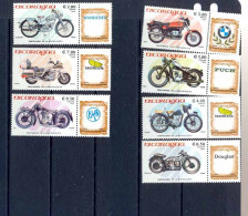 236 Nicaragua N° 1368/1370 + 1093/1096 MOTO COTE 7.30 EUROS - Motorbikes