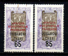 Oubangui Chari - 1925 - Tb Antérieurs  Surch   - N° 67/68  - Neuf *  - MLH - Ongebruikt