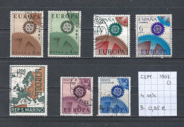 (TJ) Europa CEPT 1967 - 4 Sets (gest./obl./used) - 1967