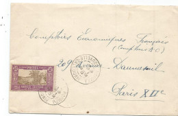 NOUVELLE CALEDONIE 50C SEUL LETTRE COVER NOUMEA 1932 POUR PARIS - Brieven En Documenten