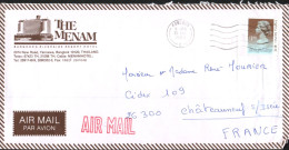 HONG KONG LETTRE A EN TETE D'HOTEL POUR LA FRANCE 1989 - Lettres & Documents