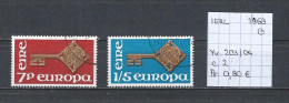 (TJ) Europa CEPT 1968 - Ierland YT 203/04 (gest./obl./used) - 1968