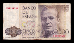 España Spain 5000 Pesetas Juan Carlos I 1979 Pick 160 Serie Especial Reposición 9D Mbc Vf - [ 4] 1975-… : Juan Carlos I