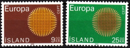 ICELAND / ISLAND 1970 EUROPA. Complete Set, MNH - 1970