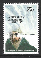 TERRITOIRE ANTARCTIQUE AUSTRALIEN. N°53 De 1982. Douglas Mawson. - Explorateurs & Célébrités Polaires