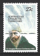 TERRITOIRE ANTARCTIQUE AUSTRALIEN. N°53 De 1982. Douglas Mawson. - Poolreizigers & Beroemdheden