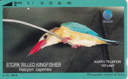 TARJETA DE INDONESIA DE UN KINGFISHER (BIRD-PAJARO) - Indonésie