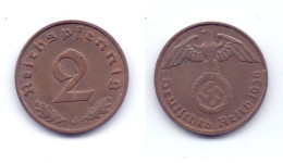 Germany 2 Reichspfennig 1938 J 3rd Reich - 2 Reichspfennig