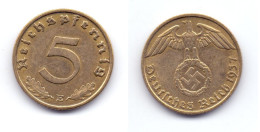 Germany 5 Reichspfennig 1937 E 3rd Reich - 5 Reichspfennig