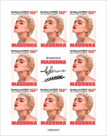 Djibouti 2023, Music, Madonna, 8val In BF IMPERFORATED - Chanteurs