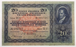 Svizzera Suisse Switzerland 20 Francs Franken Franchi 1947 LOTTO 1790 - Suisse