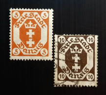 Danzig 1921 Coat Of Arms 5 &10Pfg - Other & Unclassified