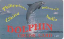 TARJETA DE REINO UNIDO DE UN DELFIN (DOLPHIN) - Peces