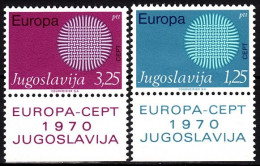 YUGOSLAVIA 1970 EUROPA. Complete Set / Title Margins, MNH - 1970