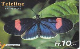 TARJETA DE SUIZA DE TELELINE DE UNA MARIPOSA (BUTTERFLY) - Mariposas