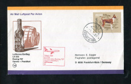 "PORTUGAL" 1981, Erstflugbrief LH 209 Mit Boeing 737 "Oporto-Frankfurt" (B563) - Storia Postale