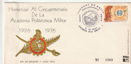 Chili 1976, FDC UNUSED, 50 Years Of The Polytechnic Military Academy. - Chili