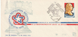 Chili 1976, FDC UNUSED, 200 Years Of Independence Of The United States Of America. - Chili