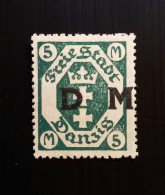 Danzig 1922 Danzig Postage Stamps Of 1922 Overprinted "D M" - Coat Of Arms - Service