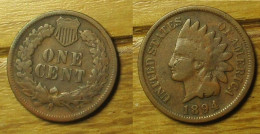 1 Cent 1894 - 1859-1909: Indian Head