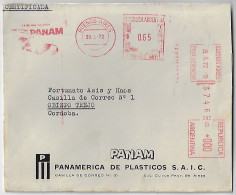 Argentina 1972 Cover Buenos Aires Meter Stamp Postalia Slogan Panamericana Plastics Panam Shoe + Francotyp Taxograph - Brieven En Documenten