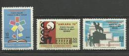 Turkey; 1970 "Ankara 70" 3rd National Stamp Exhibition (Complete Set) - Neufs