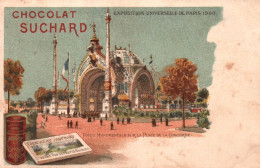 Chocolat SUCHARD - Cpa Chromolithographie , Exposition Universelle Paris 1900 - Place Concorde - Pub Publicité - Werbepostkarten