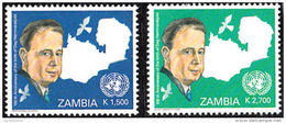 Zm0969 Zambia 2005, SG969-70, Birth Centenary Dag Hammarskjold, 2 Value Set - Zambia (1965-...)